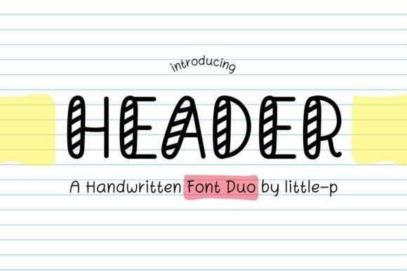 Header: A Font for Making Craft Labels and Beautiful Things