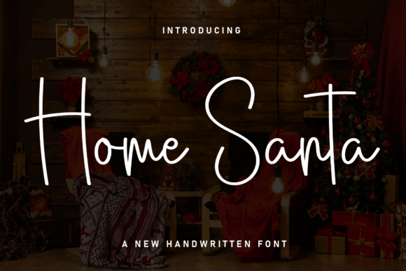 Home Santa Font: A Flowing Handwritten Font for Consistent Branding