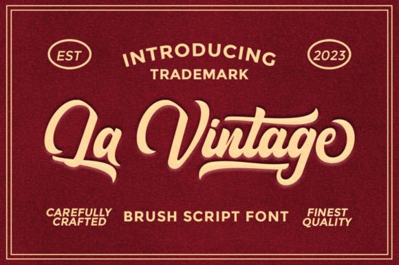 La Vintage: The Distinctive Script Font for Modern Digital Marketing