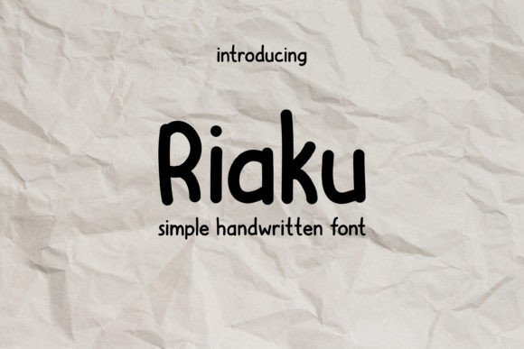 Riaku: A Versatile Handwritten Font for Digital Designers