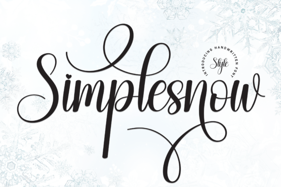 Simplesnow: The Elegant Handwritten Font for Your Crafted Products