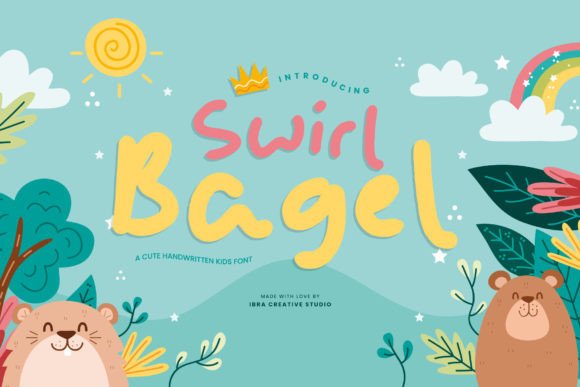 Swirl Bagel Font: A Handwritten Charm for Your Creative Products